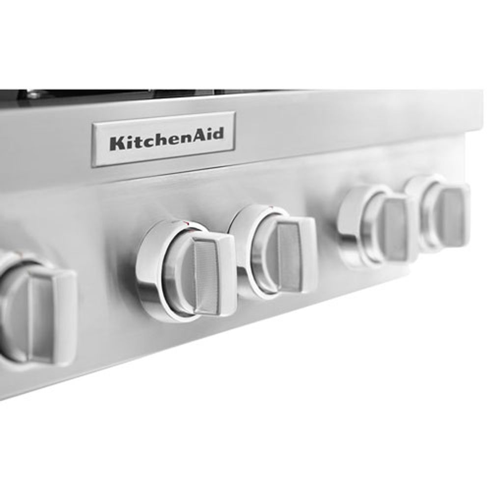 KitchenAid 36" 6-Burner Gas Cooktop (KCGC506JSS) - Stainless Steel