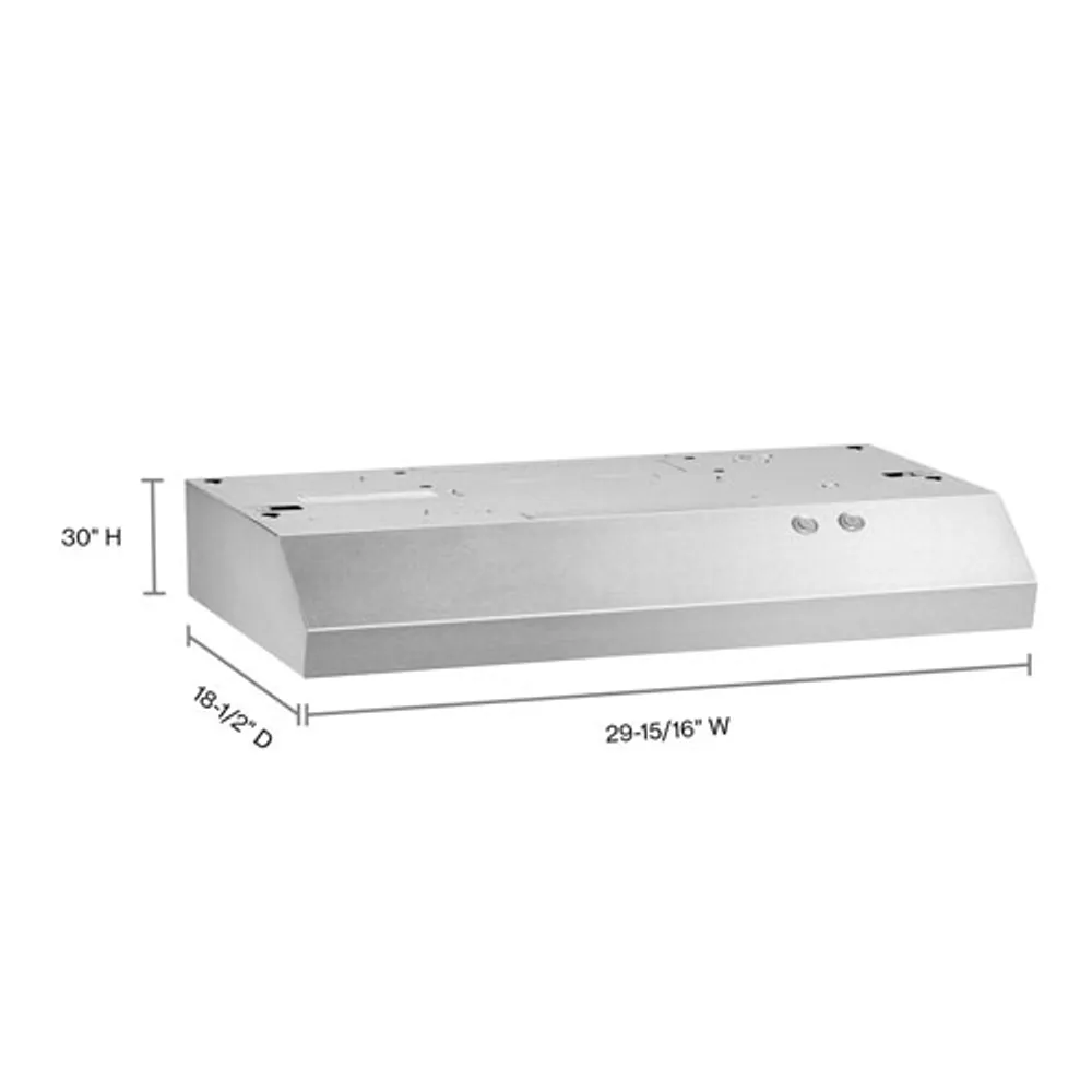 Whirlpool 30" Under Cabinet Range Hood (WVU17UC0JS) - Stainless Steel