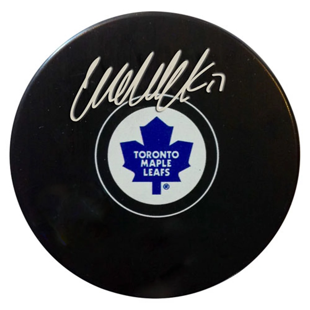 Frameworth Toronto Maple Leafs: Hockey Puck Signed By Wendel Clark