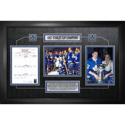 Frameworth Toronto Maple Leafs: Commemorative 1966-67 Framed Scoresheet and Photographs (25x36)