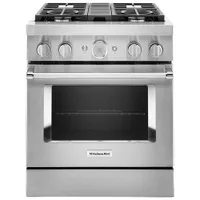 KitchenAid 30" 4.1 Cu. Ft. True Convection Freestanding Dual Fuel Range (KFDC500JSS) -Stainless Steel