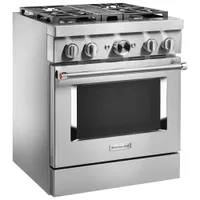 KitchenAid 30" 4.1 Cu. Ft. True Convection Freestanding Dual Fuel Range (KFDC500JSS) -Stainless Steel