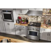 KitchenAid 30" 4.1 Cu. Ft. True Convection Freestanding Dual Fuel Range (KFDC500JSS) -Stainless Steel