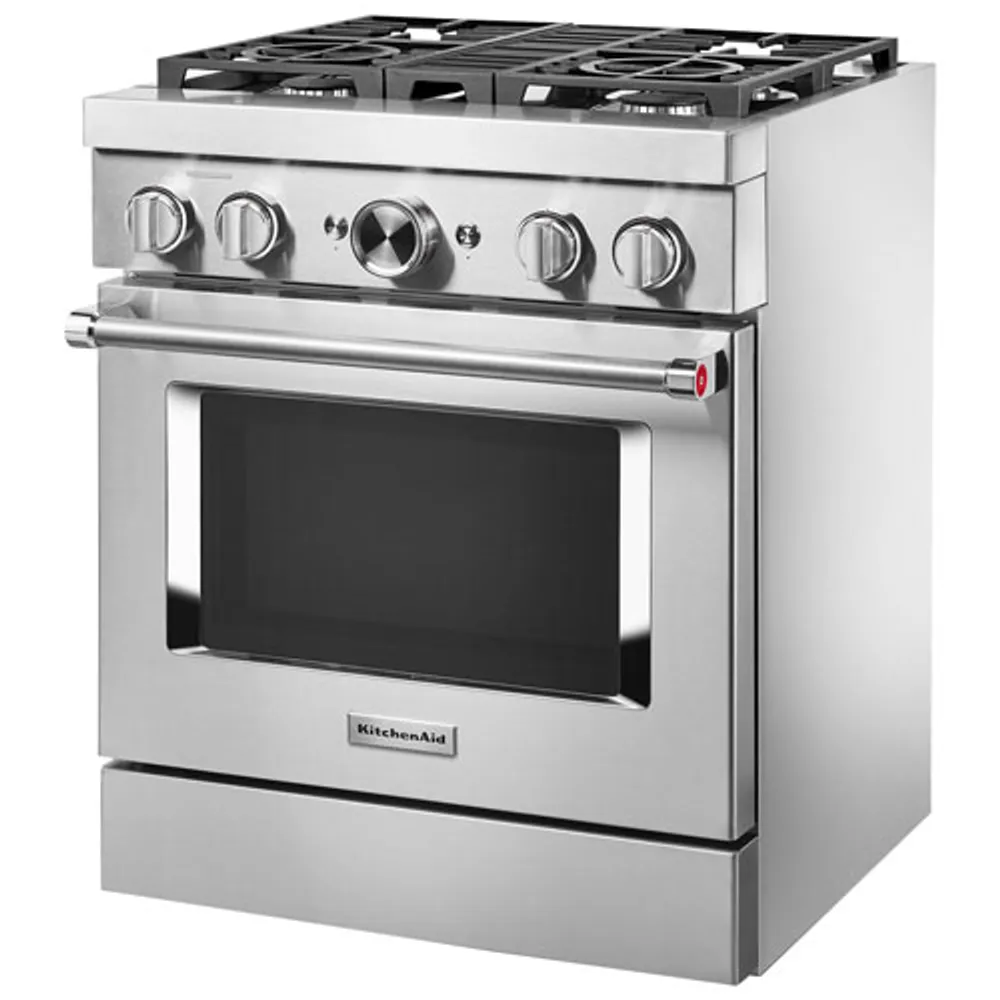 KitchenAid 30" 4.1 Cu. Ft. True Convection Freestanding Dual Fuel Range (KFDC500JSS) -Stainless Steel