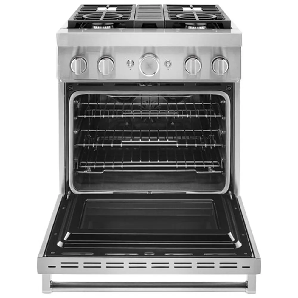 KitchenAid 30" 4.1 Cu. Ft. True Convection Freestanding Dual Fuel Range (KFDC500JSS) -Stainless Steel