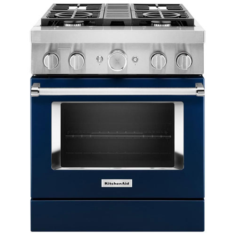 KitchenAid 30" 4.1 Cu. Ft. True Convection Freestanding Dual Fuel Range (KFDC500JIB) -Ink Blue