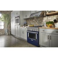 KitchenAid 30" 4.1 Cu. Ft. True Convection Freestanding Dual Fuel Range (KFDC500JIB) -Ink Blue