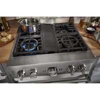 KitchenAid 30" 4.1 Cu. Ft. True Convection Freestanding Dual Fuel Range (KFDC500JMH) -Matte Milkshake