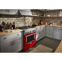 KitchenAid 30" 4.1 Cu. Ft. True Convection Freestanding Dual Fuel Range (KFDC500JPA) -Passion Red