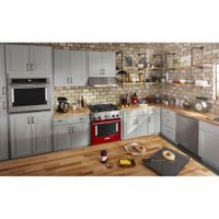 KitchenAid 30" 4.1 Cu. Ft. True Convection Freestanding Dual Fuel Range (KFDC500JPA) -Passion Red