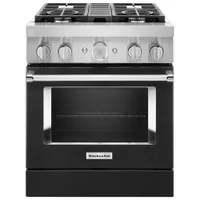 KitchenAid 30" 4.1 Cu. Ft. True Convection Freestanding Dual Fuel Range (KFDC500JBK) -Imperial Black