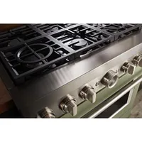 KitchenAid 36" 5.1 Cu. Ft. True Convection 6-Burner Dual Fuel Range (KFDC506JAV) -Matte Avocado