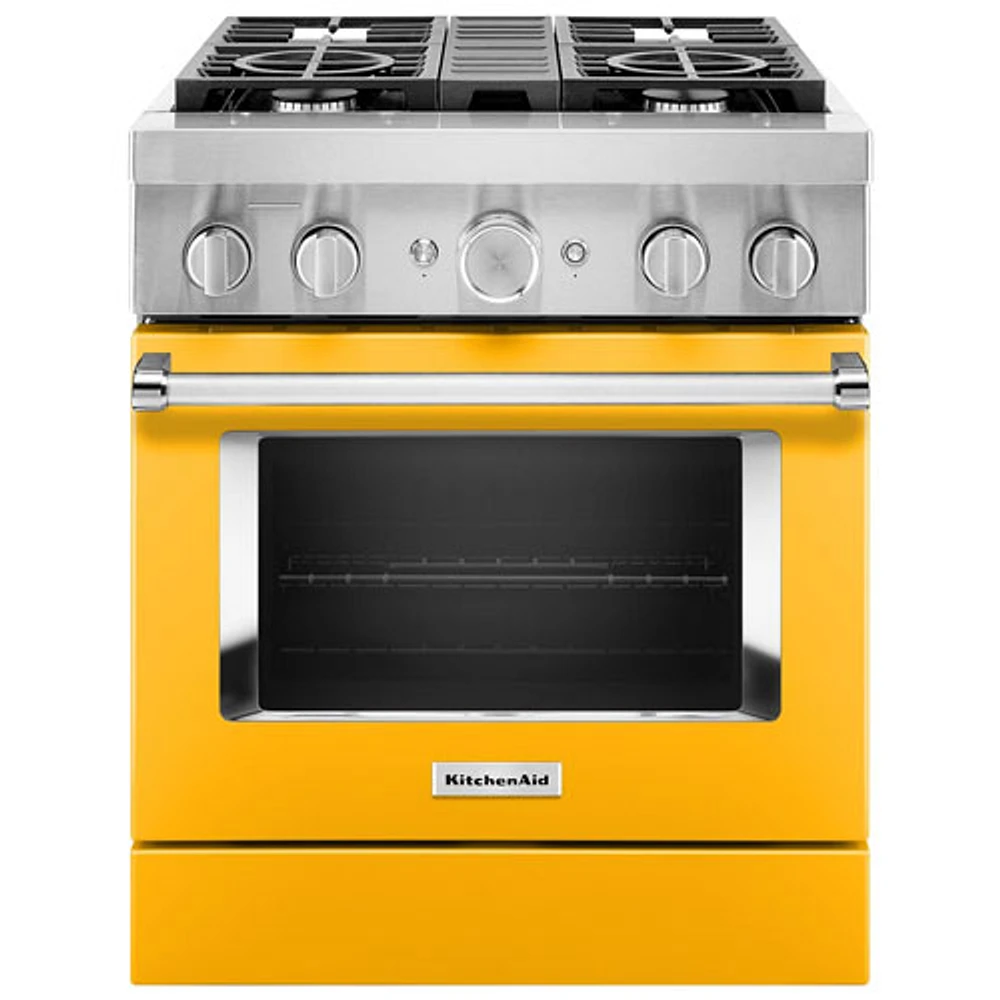 KitchenAid 30" 4.1 Cu. Ft. True Convection Freestanding Dual Fuel Range (KFDC500JYP) -Yellow Pepper