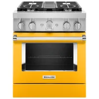 KitchenAid 30" 4.1 Cu. Ft. True Convection Freestanding Dual Fuel Range (KFDC500JYP) -Yellow Pepper