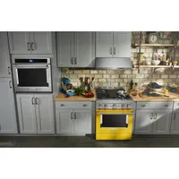 KitchenAid 30" 4.1 Cu. Ft. True Convection Freestanding Dual Fuel Range (KFDC500JYP) -Yellow Pepper