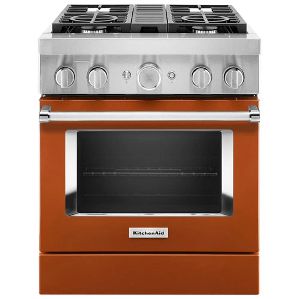 KitchenAid 30" 4.1 Cu. Ft. True Convection Freestanding Dual Fuel Range (KFDC500JSC) -Scorched Orange