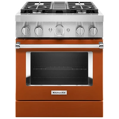 KitchenAid 30" 4.1 Cu. Ft. True Convection Freestanding Dual Fuel Range (KFDC500JSC) -Scorched Orange