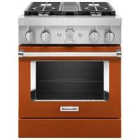 KitchenAid 30" 4.1 Cu. Ft. True Convection Freestanding Dual Fuel Range (KFDC500JSC) -Scorched Orange