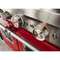 KitchenAid 48" 6.3 Cu. Ft. True Convection Double Oven 6-Burner Dual Fuel Range (KFDC558JPA) -Passion Red