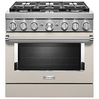 KitchenAid 36" 5.1 Cu. Ft. True Convection 6-Burner Dual Fuel Range (KFDC506JMH) -Matte Milkshake