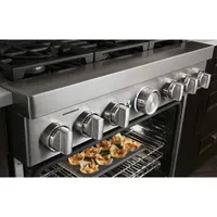 KitchenAid 36" 5.1 Cu. Ft. True Convection 6-Burner Dual Fuel Range (KFDC506JBK) -Imperial Black