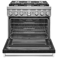 KitchenAid 36" 5.1 Cu. Ft. True Convection 6-Burner Dual Fuel Range (KFDC506JBK) -Imperial Black