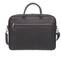 Club Rochelier Leather Convertible Messenger Briefcase - Black