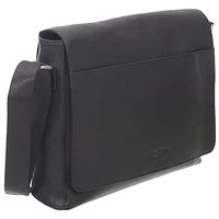 Sac messager convertible en cuir de Club Rochelier - Noir