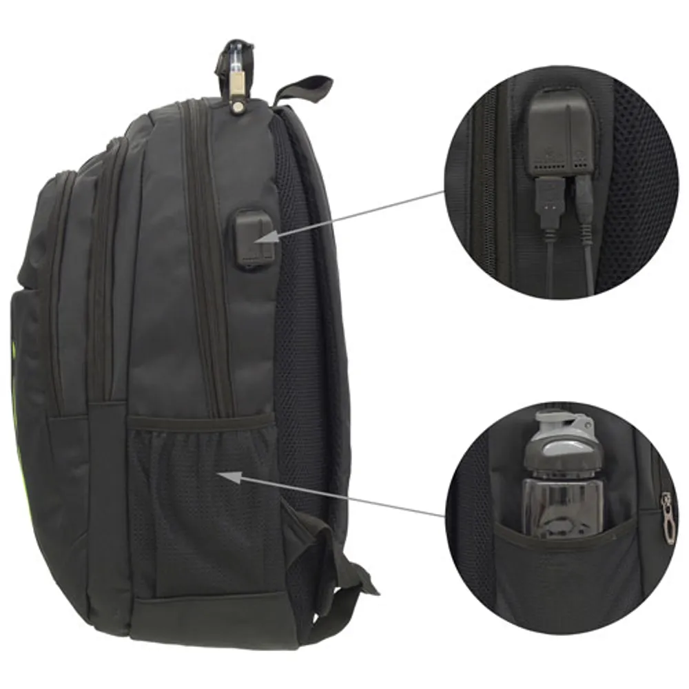 Club Rochelier 250D Polyester Smart Backpack - Black