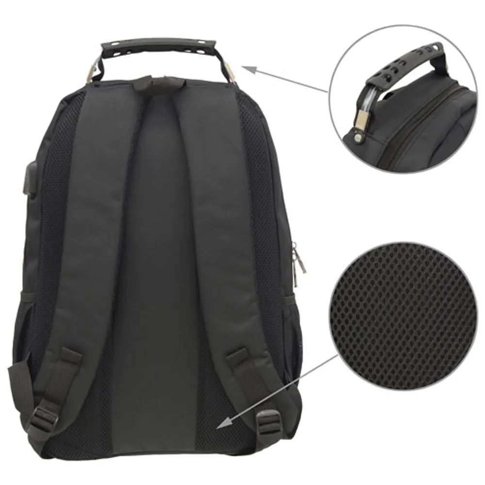 Club Rochelier 250D Polyester Smart Backpack - Black