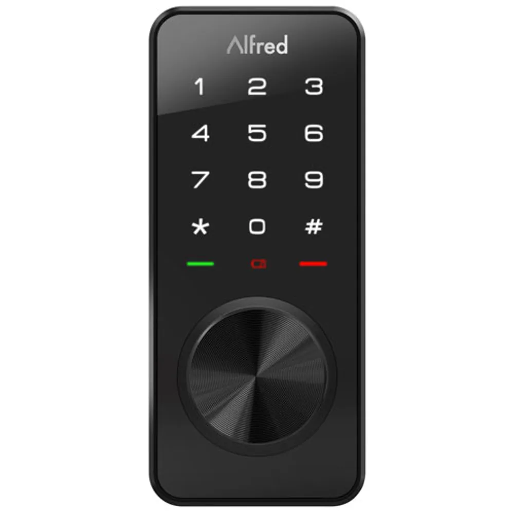 Alfred DB1-B Z-Wave Bluetooth Smart Lock with Key - Black