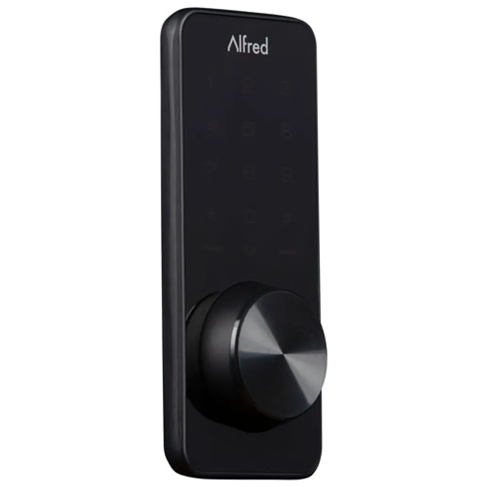 Alfred DB1-B Z-Wave Bluetooth Smart Lock with Key - Black