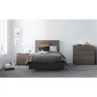 Nexera Modern 4-Drawer Dresser - Bark Grey