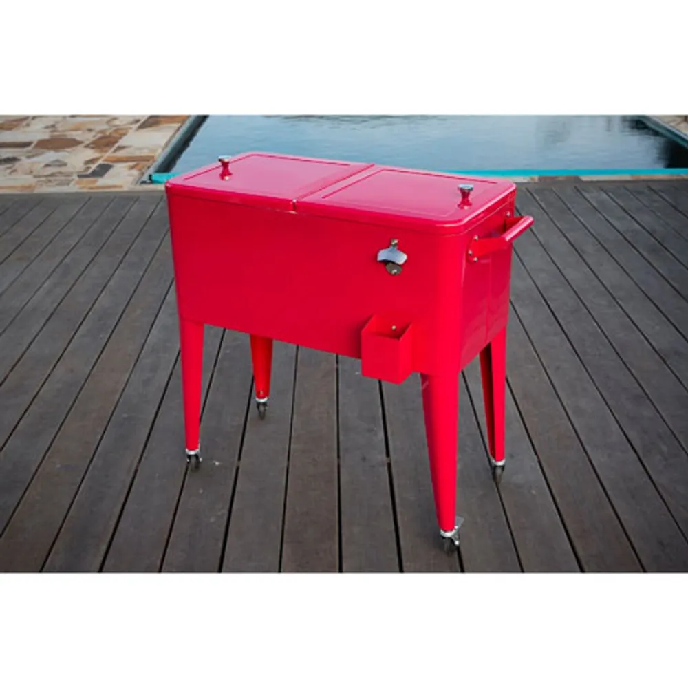 Permasteel 76 L Hard Sided Patio Cooler (PS-203-RD) - Red