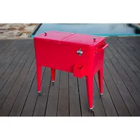 Permasteel 76 L Hard Sided Patio Cooler (PS-203-RD) - Red