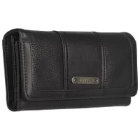 Roots Pineridge RFID Tri-fold Clutch Wallet - Black