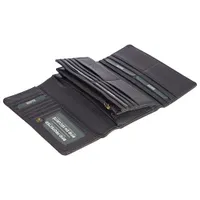 Roots Pineridge RFID Tri-fold Clutch Wallet - Black