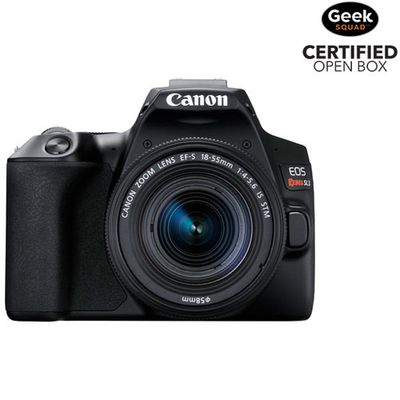Open Box - Canon EOS Rebel SL3 DSLR Camera with 18-55mm Lens Kit - Black