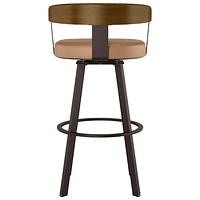 Lars Modern Bar Height Barstool - Caramel/Brown