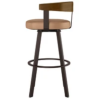 Lars Modern Bar Height Barstool - Caramel/Brown