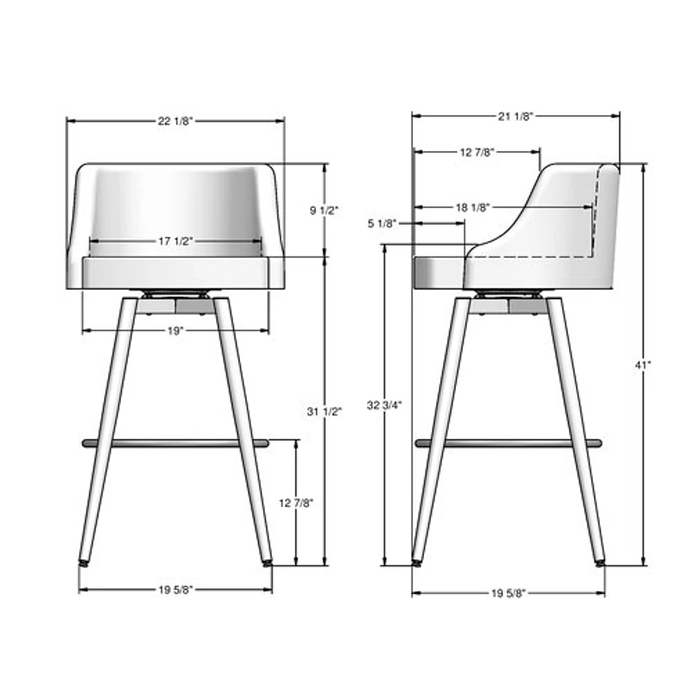 Duncan Transitional Bar Height Barstool