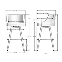 Duncan Transitional Bar Height Barstool