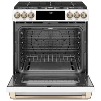 Cuisinière gaz encastrable 6 brûleurs convection autonett. 5,6 pi³ 30 po Café (CCGS700P4MW2) - Noir