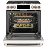 Cuisinière gaz encastrable 6 brûleurs convection autonett. 5,6 pi³ 30 po Café (CCGS700P4MW2) - Noir