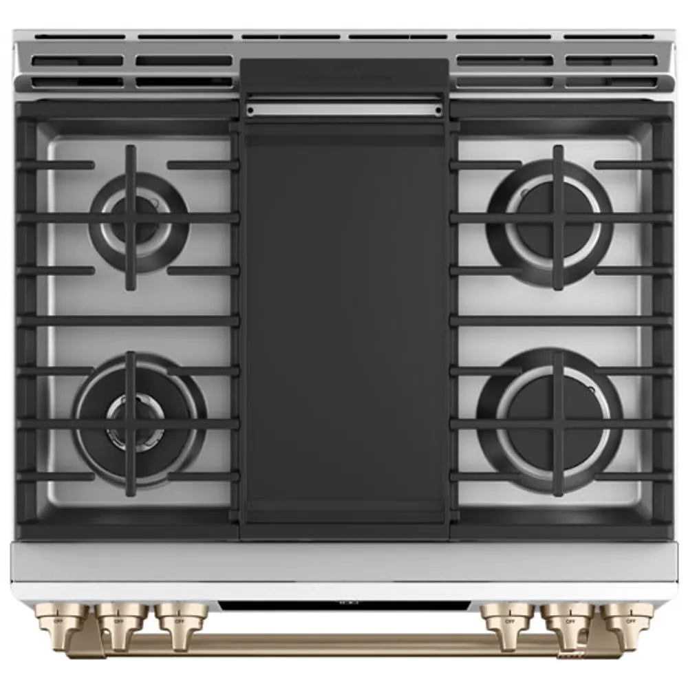 Cuisinière gaz encastrable 6 brûleurs convection autonett. 5,6 pi³ 30 po Café (CCGS700P4MW2) - Noir