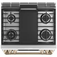 Café 30" 5.6 Cu. Ft. True Convection 6-Burner Slide-In Gas Range (CCGS700P4MW2) - Matte White