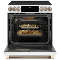 Café 30" Self-Clean True Convection 5-Element Slide-In Induction Range (CCHS900P4MW2) - White