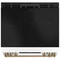 Café 30" Self-Clean True Convection 5-Element Slide-In Induction Range (CCHS900P4MW2) - White