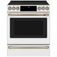 Café 30" Self-Clean True Convection 5-Element Slide-In Smooth Top Electric Range (CCES700P4MW2) -White