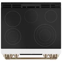 Cuisinière élect. encastrab. lisse 5 éléments conv. véritable autonet. 30 po Café (CCES700P4MW2)-Blc